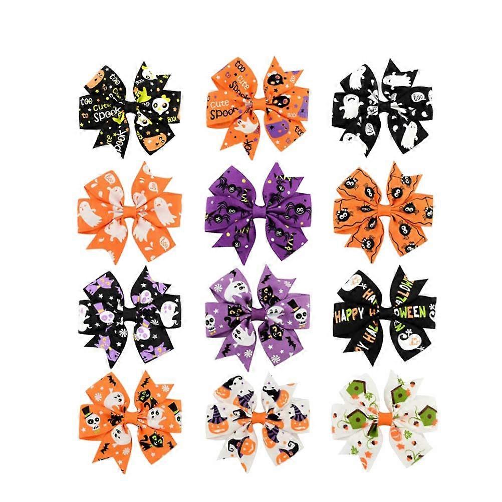 Χριστουγεννιάτικες φουρκέτες Boutique Bows για παιδιά 36 τεμάχια κλιπ μαλλιών σε διάφορα χρώματα