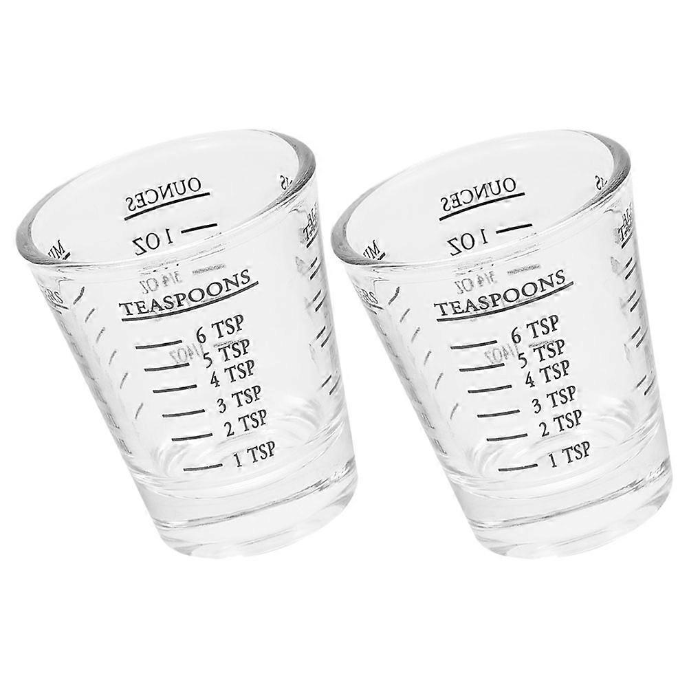 Multi-Use Glass Drinking Cup Suitable For Café And Bar 4Pcs Measuring Cups With Scale