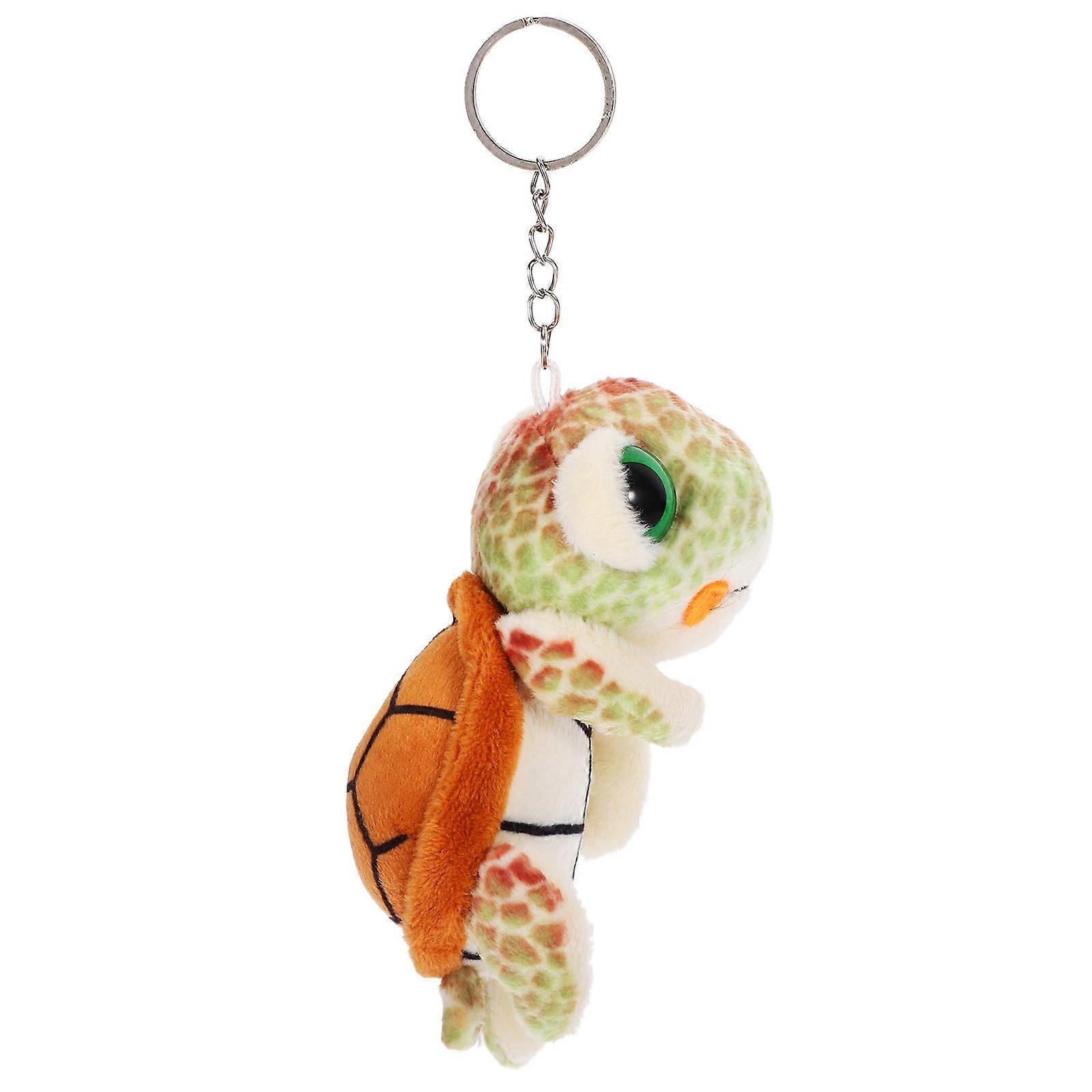 Plush Turtle Keychains For Decorative Use Lightweight Bag Accessories 3Pcs