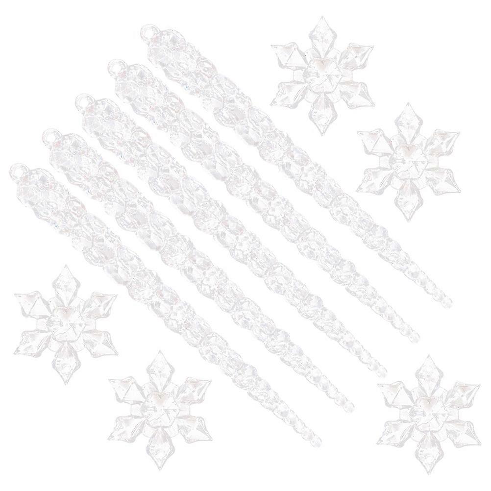 Simulated Snowflake Hanging Decoration 40Pcs Design Christmas Tree Ornament For Festive Indoor Use