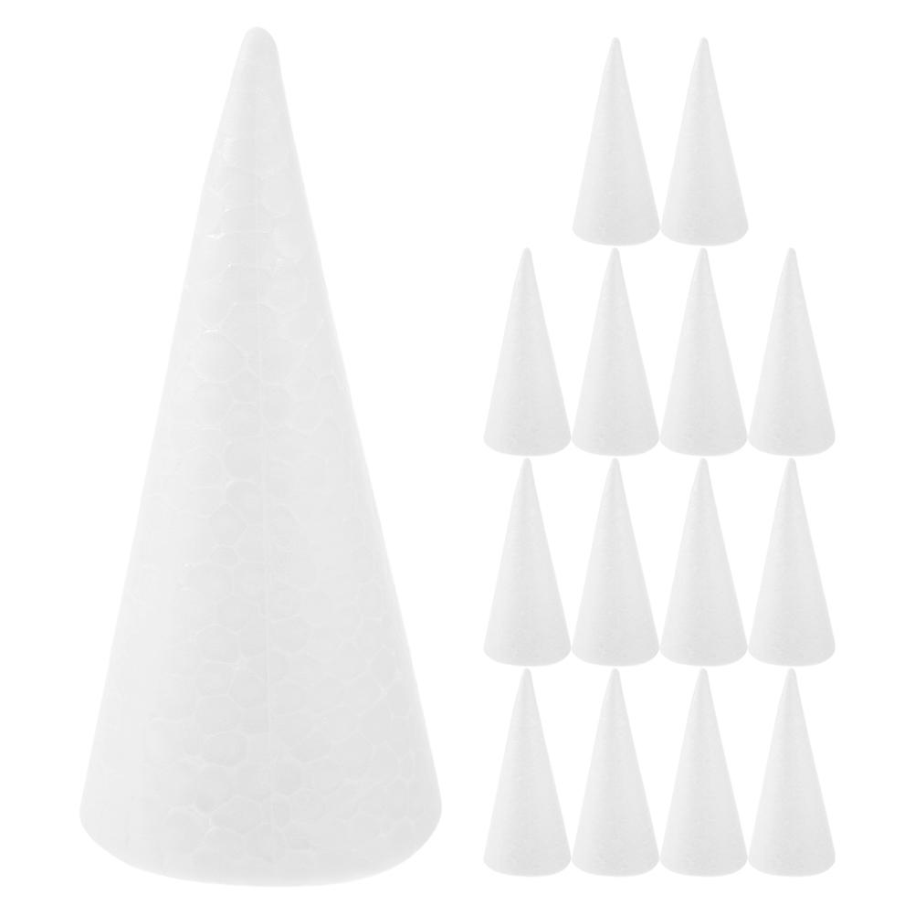 Table Centerpiece Foam Cone White Decorative Foam Cones for Events 20Pcs