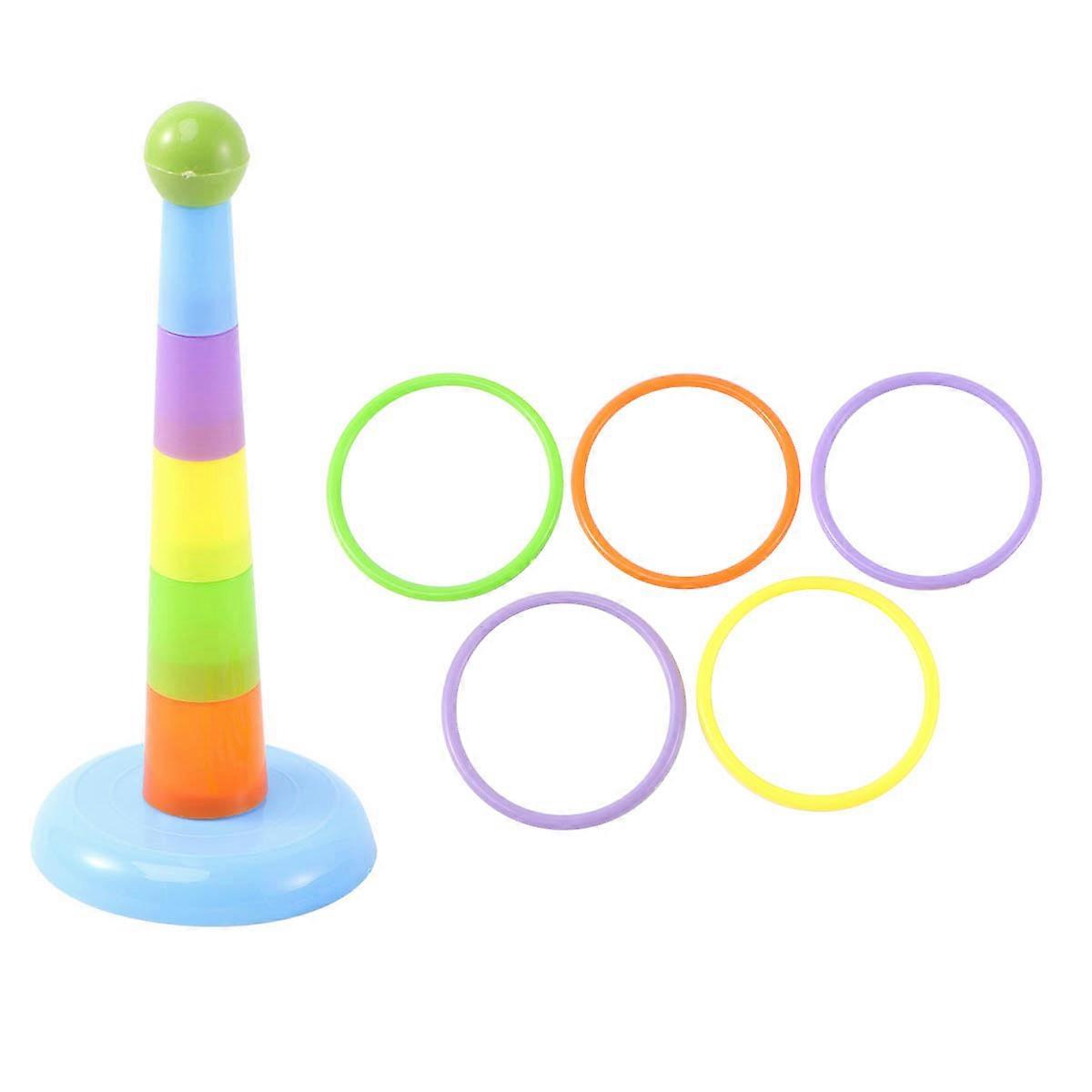 Parrot Ring Toss Toy Educational Bird Toy for 2Pcs Entertaining Fun