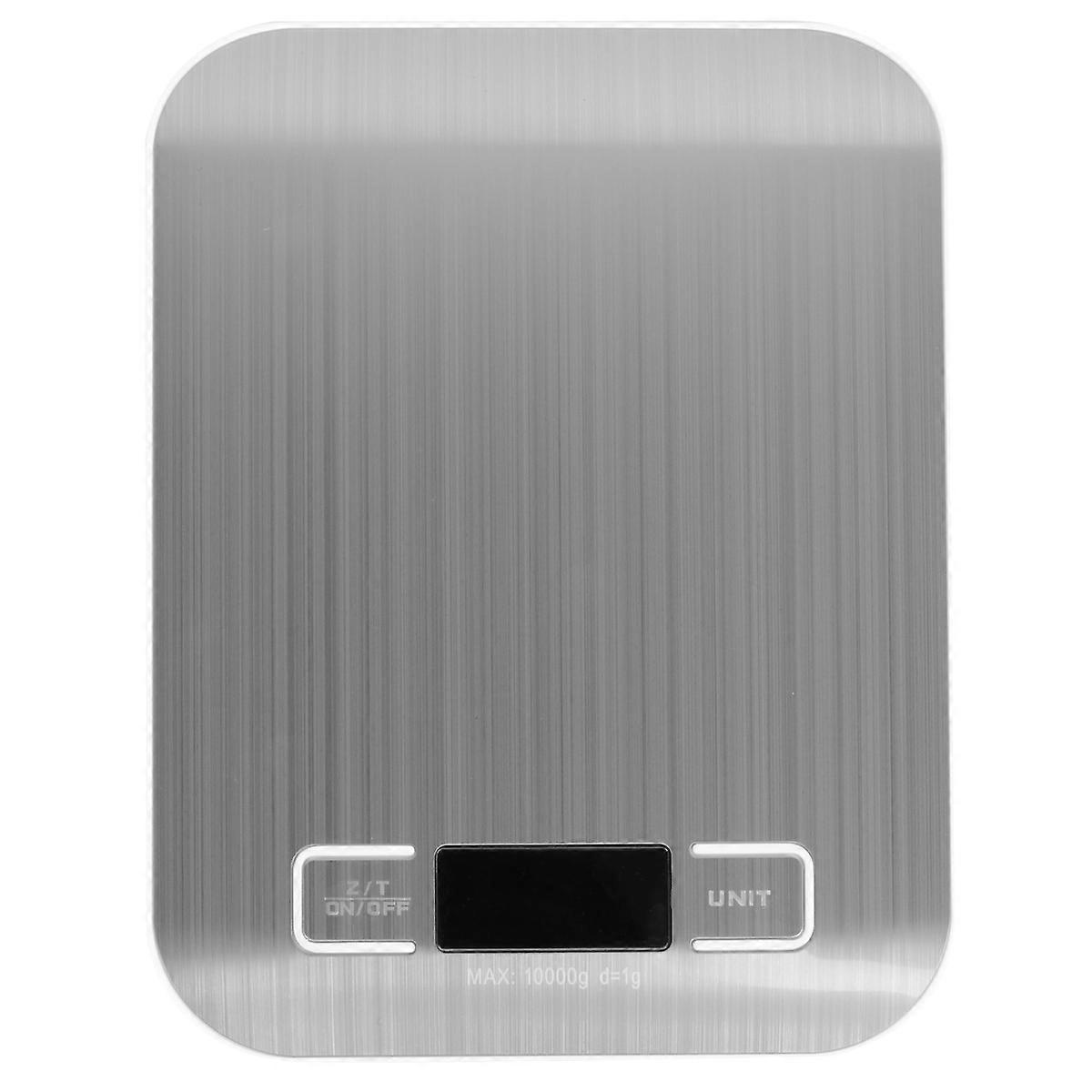 Kitchen Scale Stainless Steel for Weighing Use 2Pcs Digital Silver