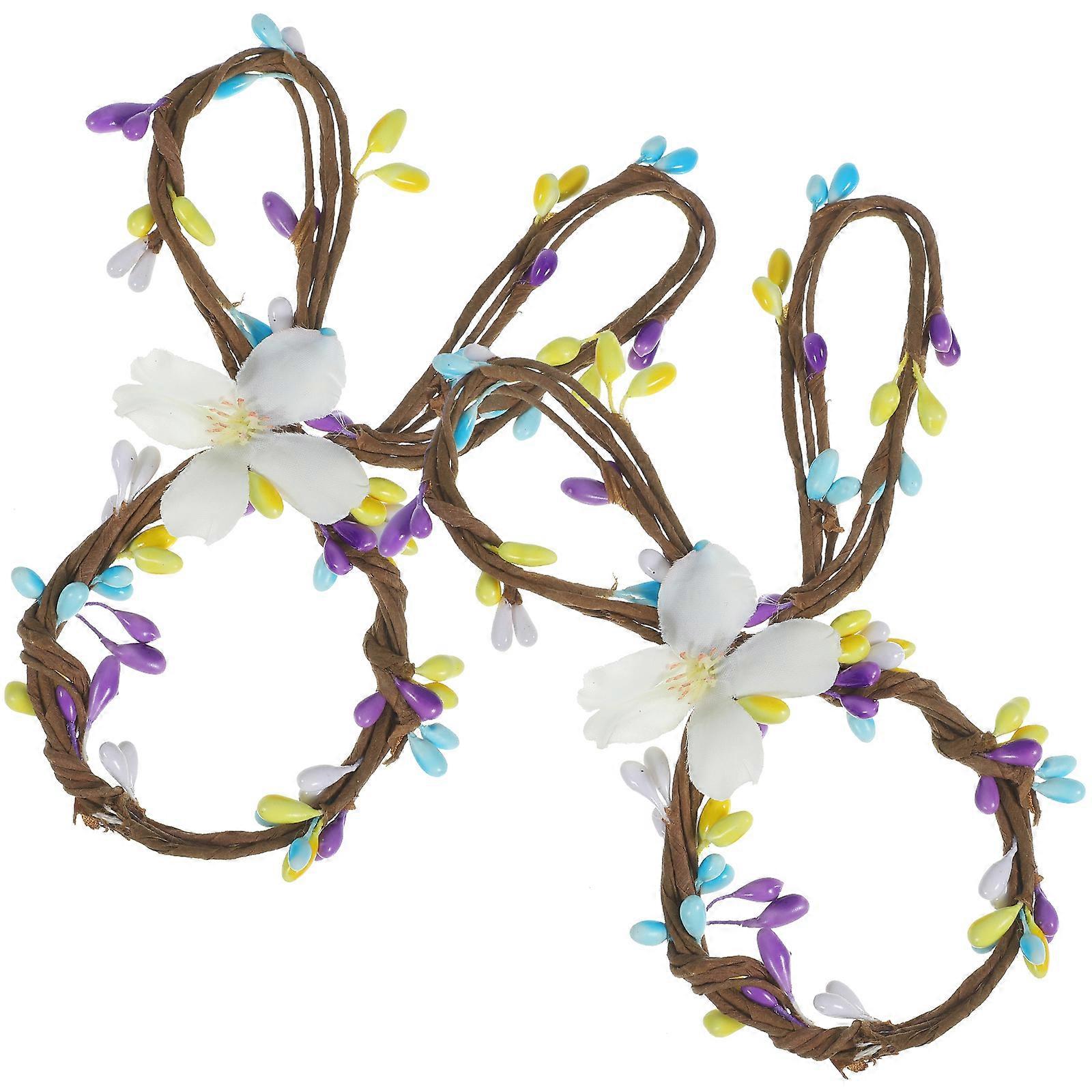 Decorative Napkin Rings Easter for Decoration 8Pcs Rabbit Shape Napkin Holder