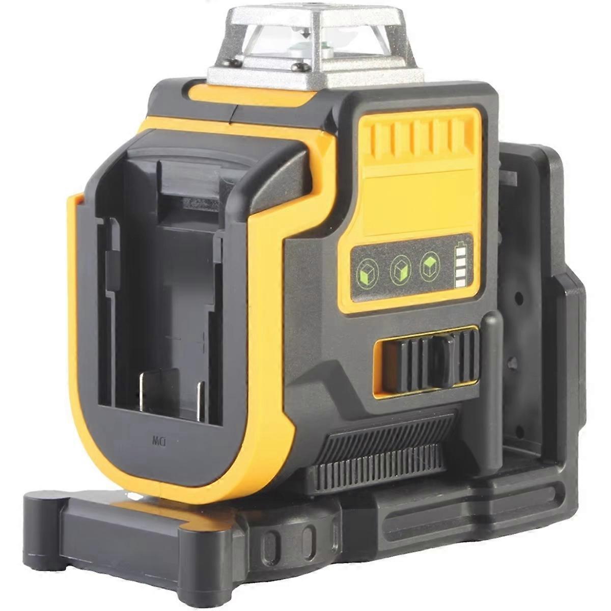 For 20V Battery 12 Lines Laser Level Horizontal Vertical Green Light 360 Self-Leveling Meter Power