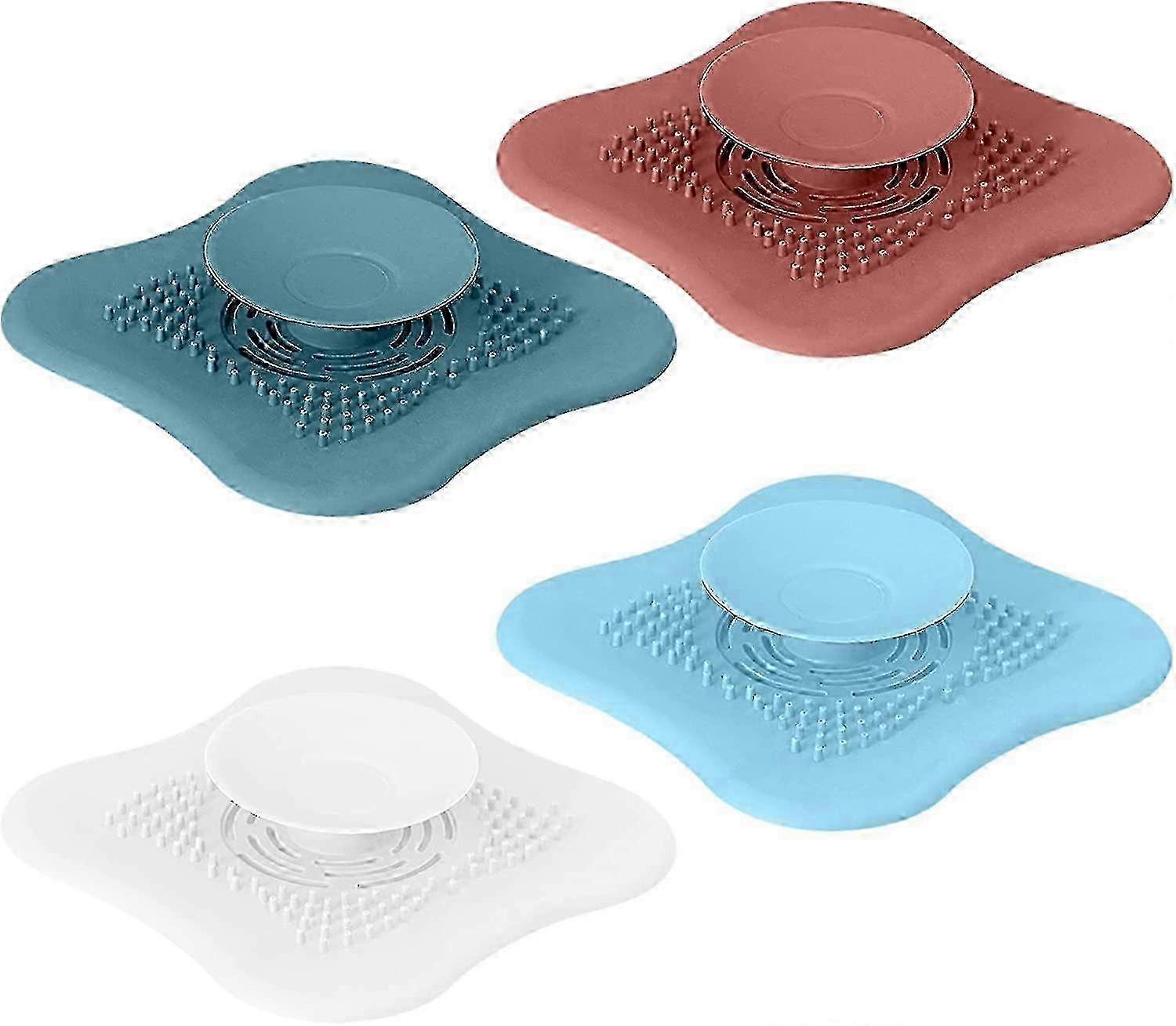 Kitchen Sink Stoppers, 4pcs Universal Silicone Filter Plug Drain Strainer for Kitchen Bathroom