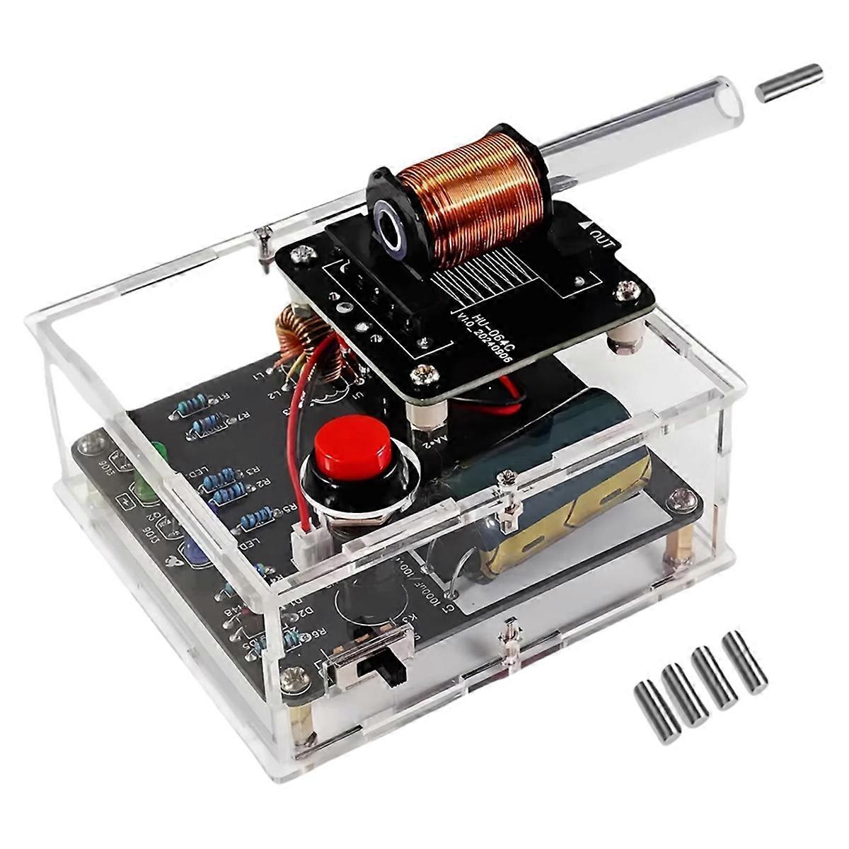 STEM Projects DIY Toys Welding Practice Set, Electric Magnetic Launcher Educational Electronics Kit