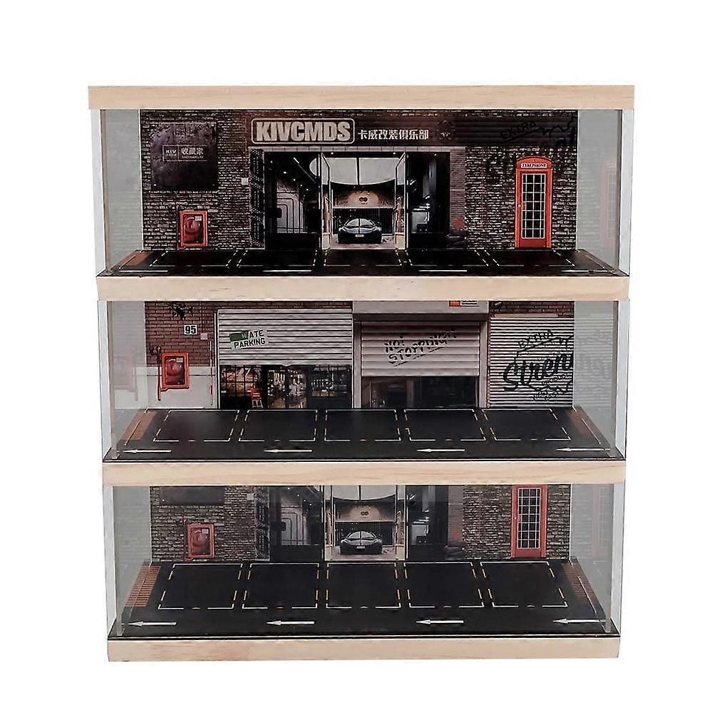1/64 Display Box Parking Lot High Light Transmittance Storage Boxes