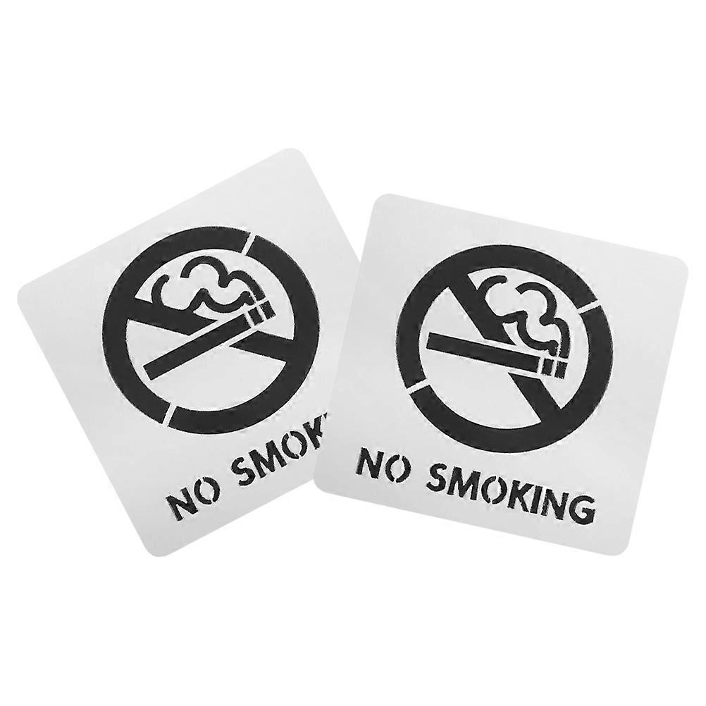 Self Adhesive No Smoking Sign for Business Premises Acrylic 2Pcs Set