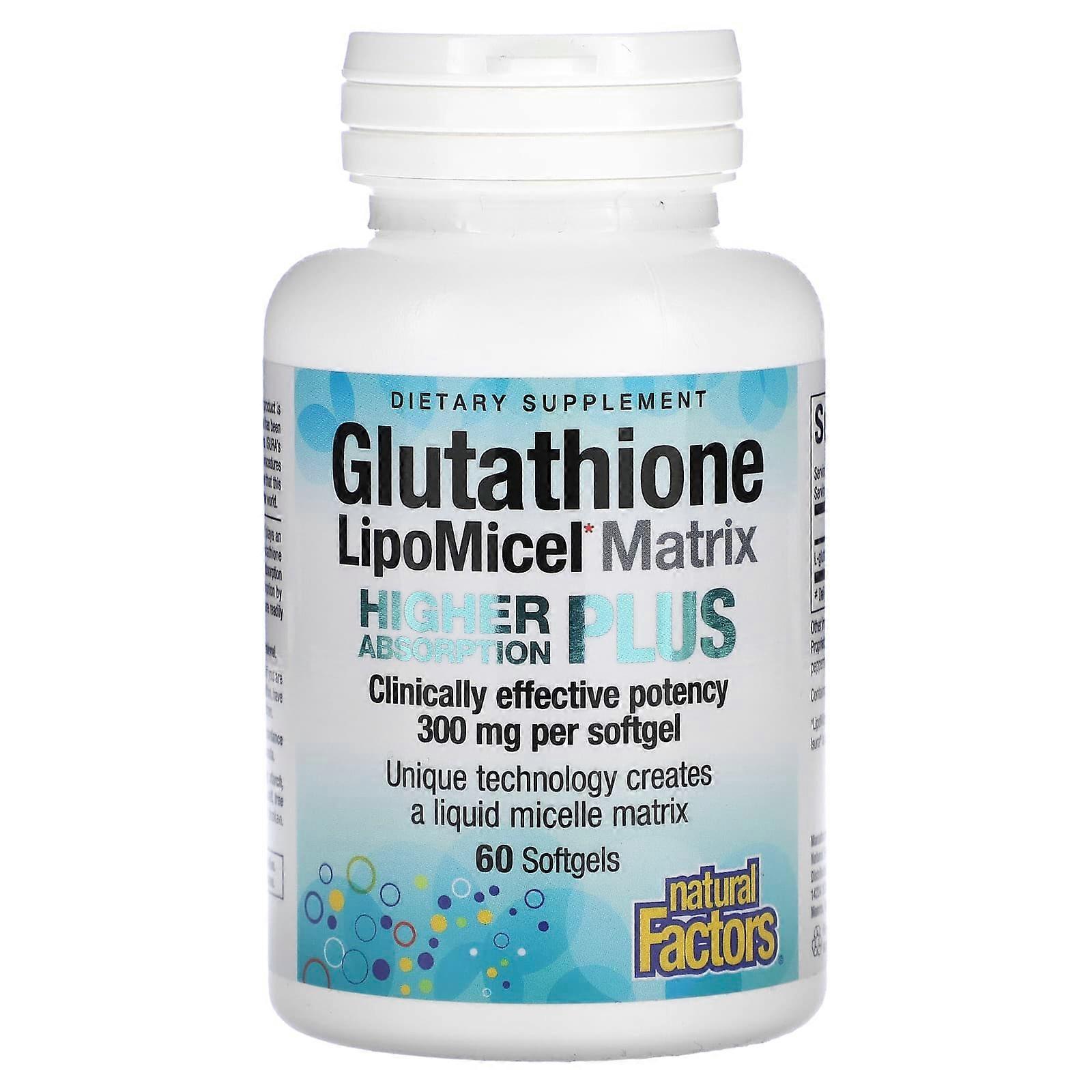 Glutathione LipoMicel Matrix, 300 mg, 60 Softgels