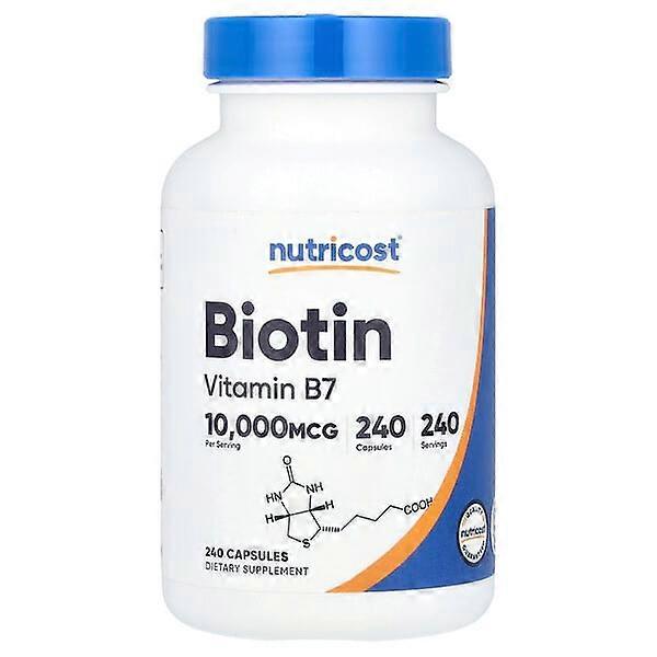 Nutricost, Biotin, 10,000 mcg, 240 Capsules