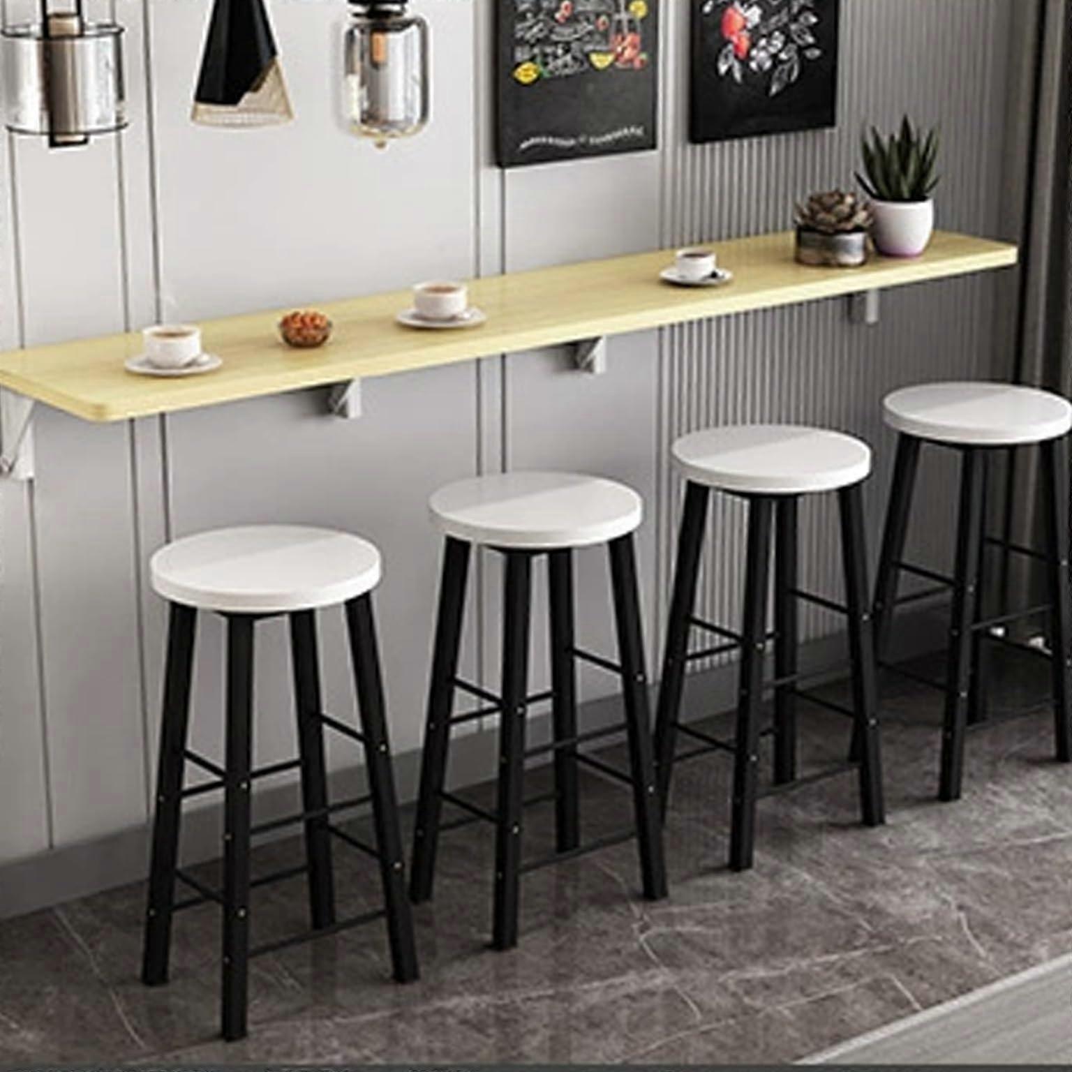 Wall Mounted Folding Dining Table Drop Leaf Design Space Saving Compact Size For Small Kitchens And Shops