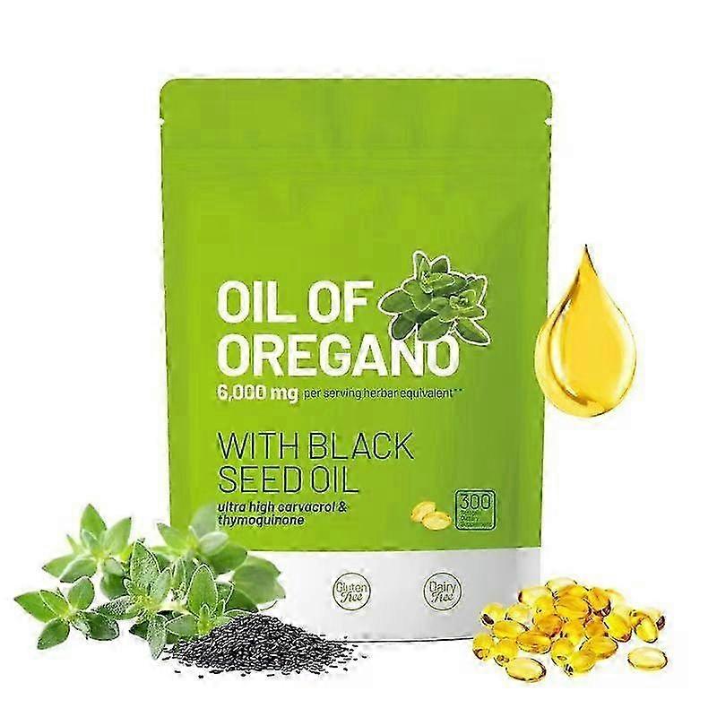 Huile d'origan et huile de nigelle en gels nutritionnels à mâcher 6000 mg - Formule améliorée pour une meilleure santé