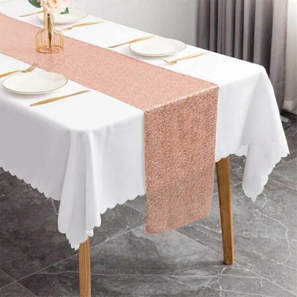 Glitter Sequin Table Runners Long Table Decoration Tablecloth Christmas