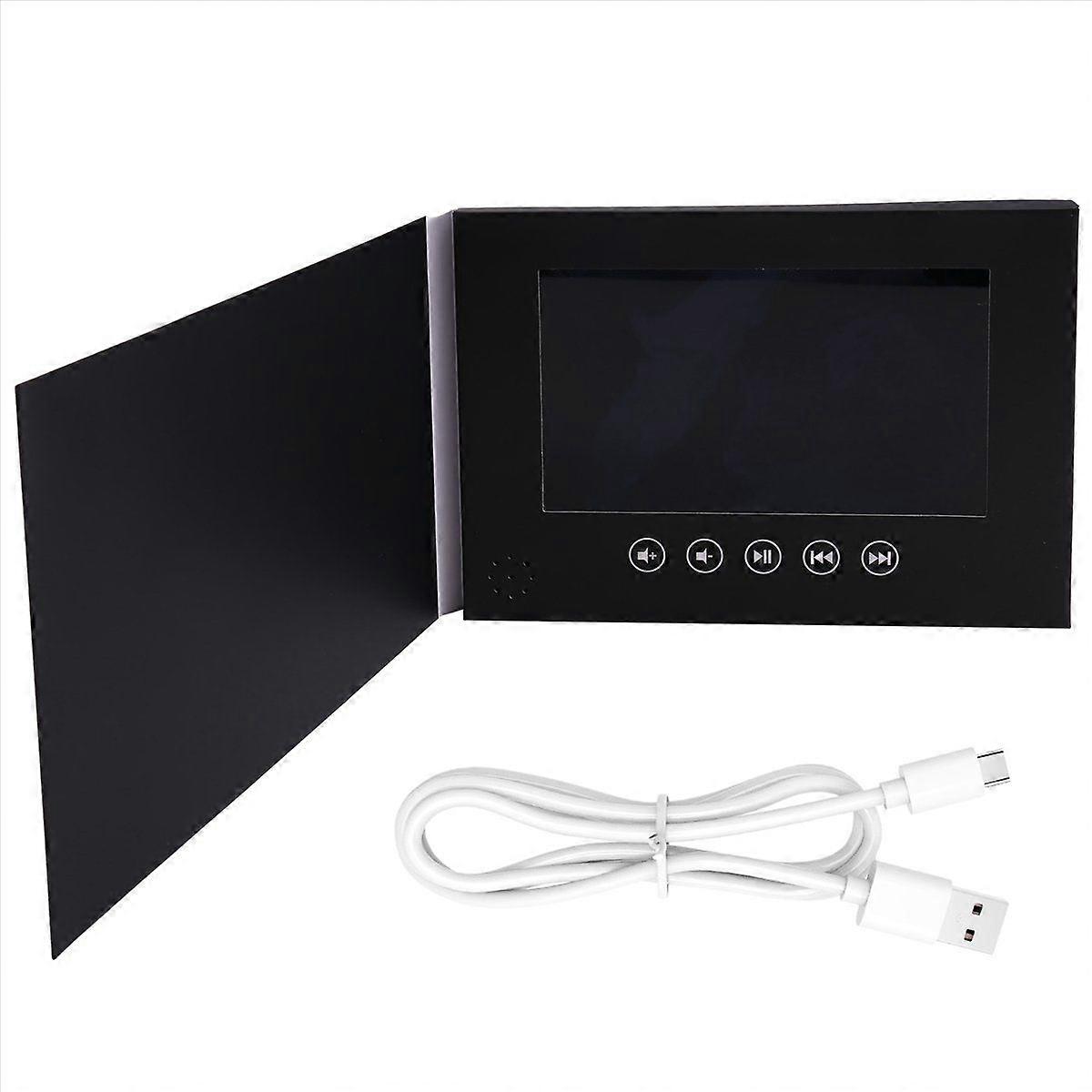 7 Inches Hard Cover Video Brochure with IPS Screen 256mb Memory 5 Buttons