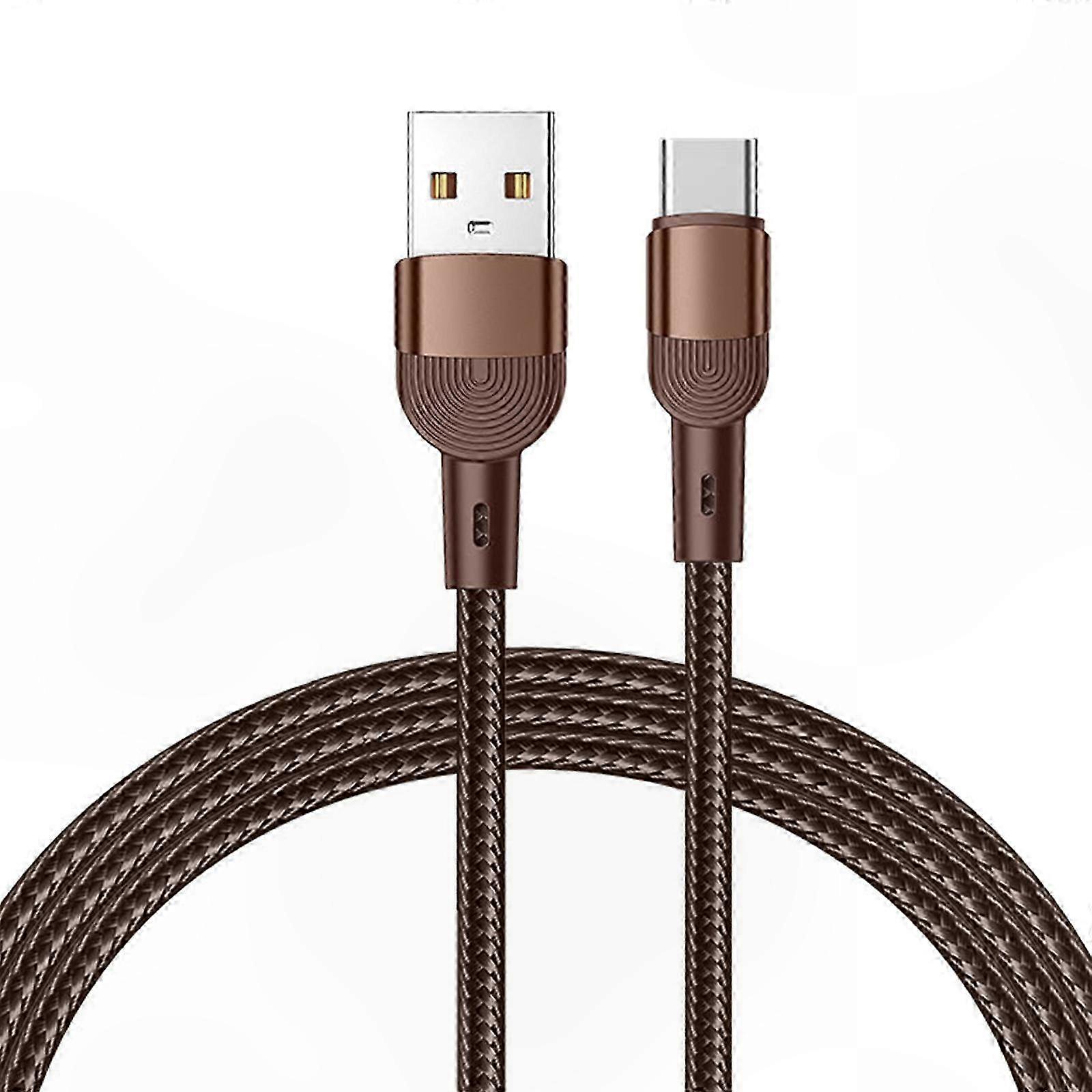USB A to Type-C Braided Charging Cable, 100W 6A Fast Data Sync Cord, 480Mbps Transfer Speed, 1m/2m Length Options