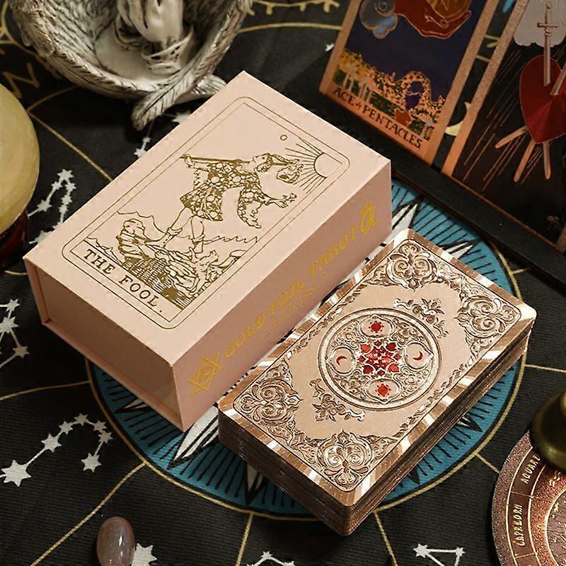 Waite Gold Foil Tarot Complete Set for Novice Beginners with Analysis Waite Complete Set of Tarot Cards