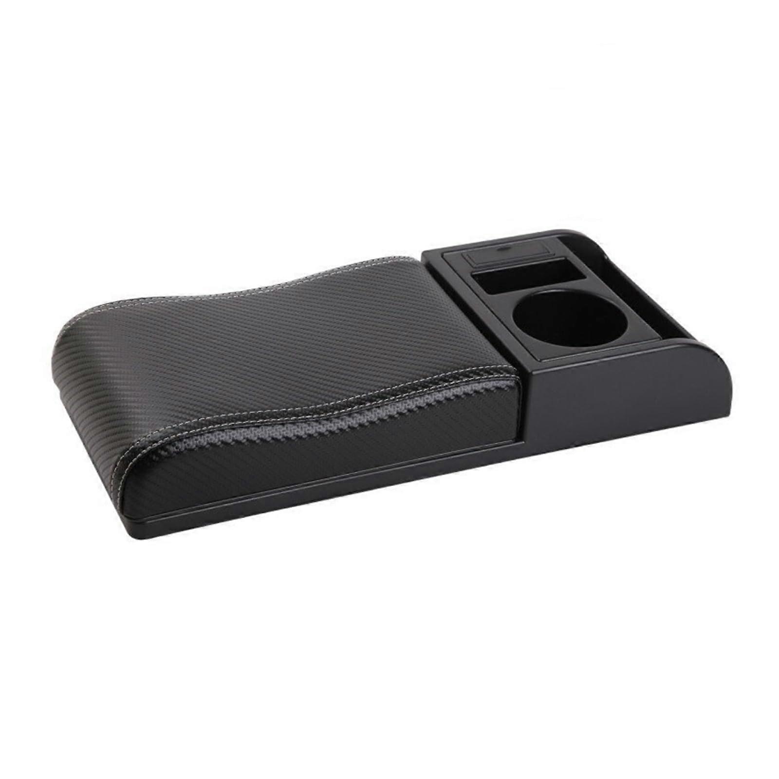 Removable Armrest Lid Cover For Car Center Console Storage Box USB Cup Holder Organizer Universal Fits Most Vehicles