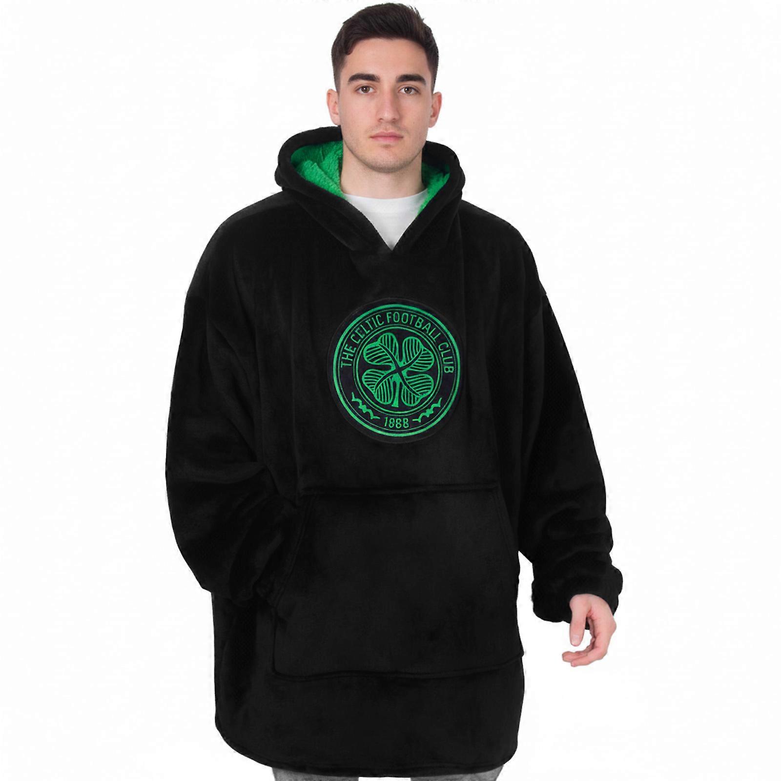 Celtic F.C. Adults Oversized Hoodie Blanket - Sherpa Fleece Lined Official Football Gift