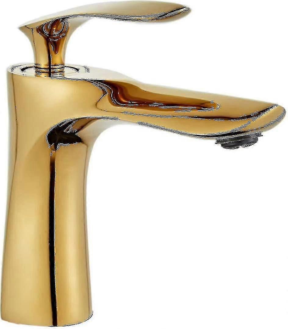 Bathroom Sink Faucet Single Handle Brass Gold Chrome Gold Finish Single Handle With Sink