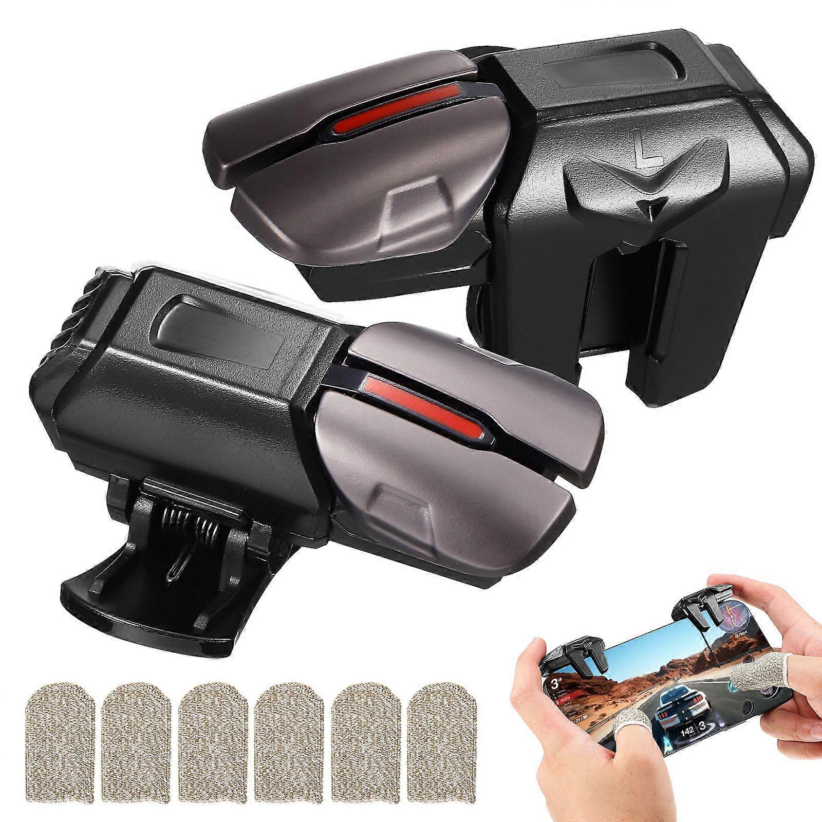 1 Pair of Mobile Game Triggers Mobile Phone Game Controllers Controllers with 3 Pairs Finger Gloves