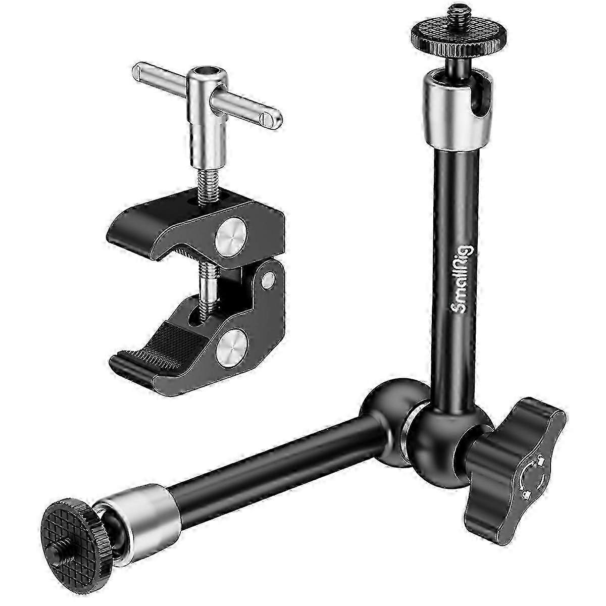 Clamp with 1/4 Inch and 3/8 Inch Thread and Adjustable Magic Arm with 1/4 Inch Screw for Monitor