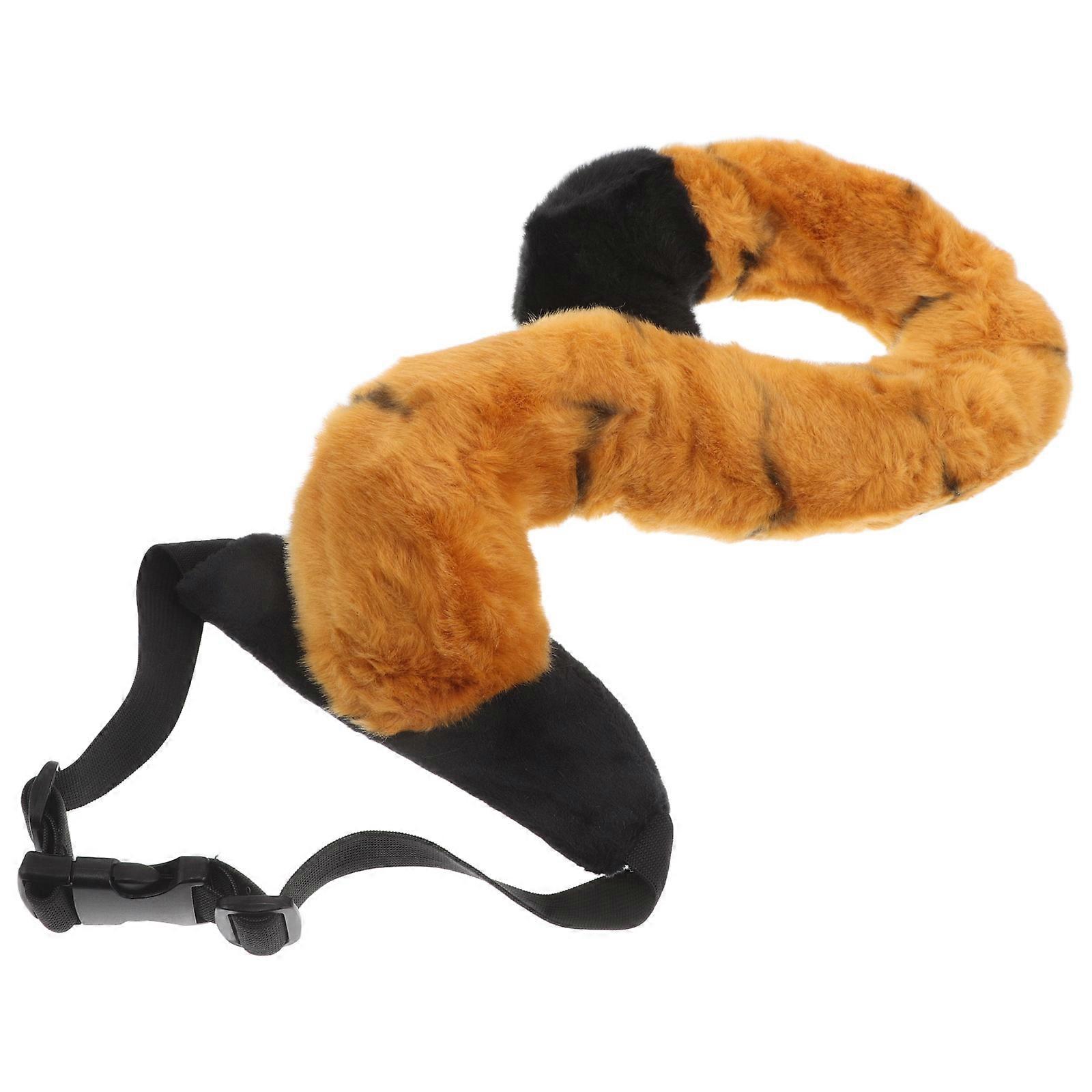 Tiger Tail Plush Costume Accessory for Decoration Soft Orange Plush Tail