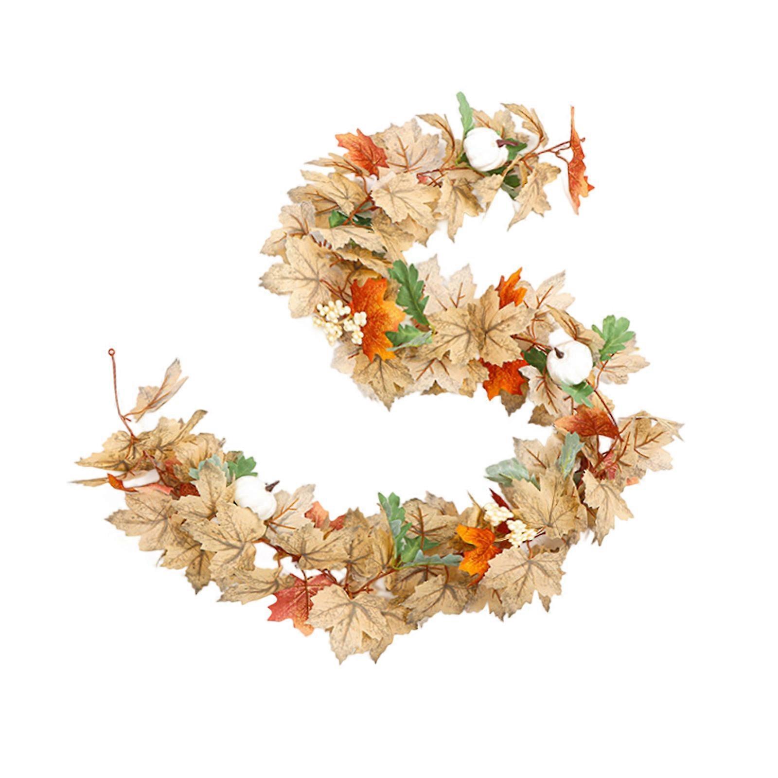 Easy Install Artificial Maples Leaf Wreath Allergy Friendly Design Multifunctional For Any Room Decors Autumn To Winter Multicolor