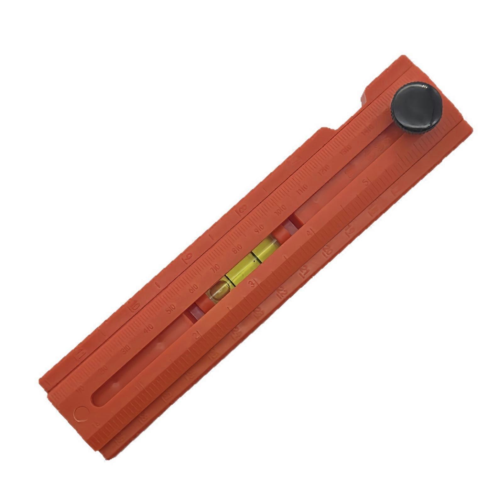 Ergonomic Carpentry Leveling Gauge Plastic Construction Foldable Depth Measuring Ruler For Workshop Efficiency Multicolor