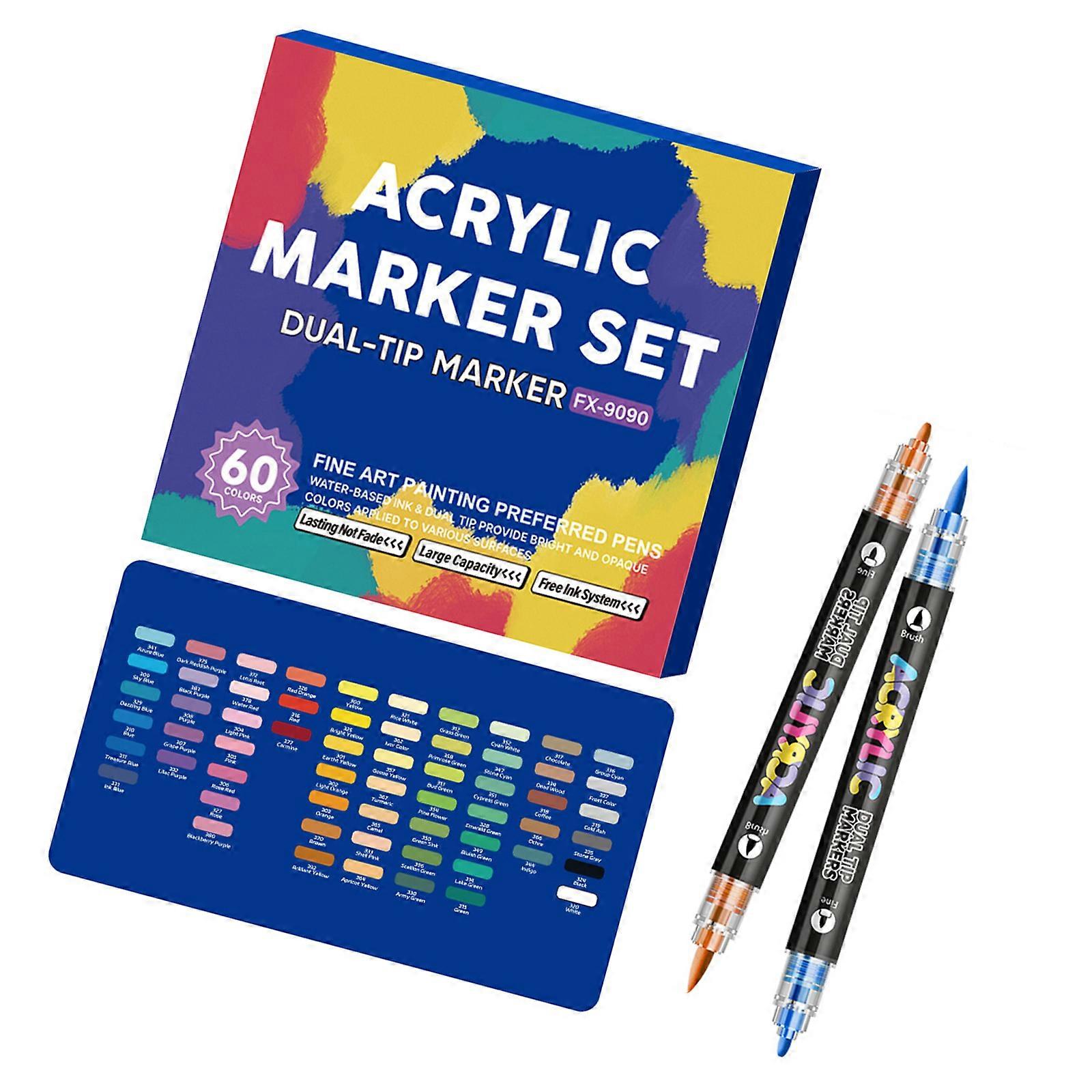 Double Sided Art Pens With Soft Brush Tips Watercolor Markers Pens For Creative Coloring Projects And Handmade Crafts Multicolor