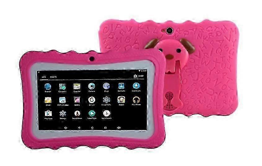 25-26 7 Inch Android Kids Tablet Wifi Tablet With Leather Case Tablet