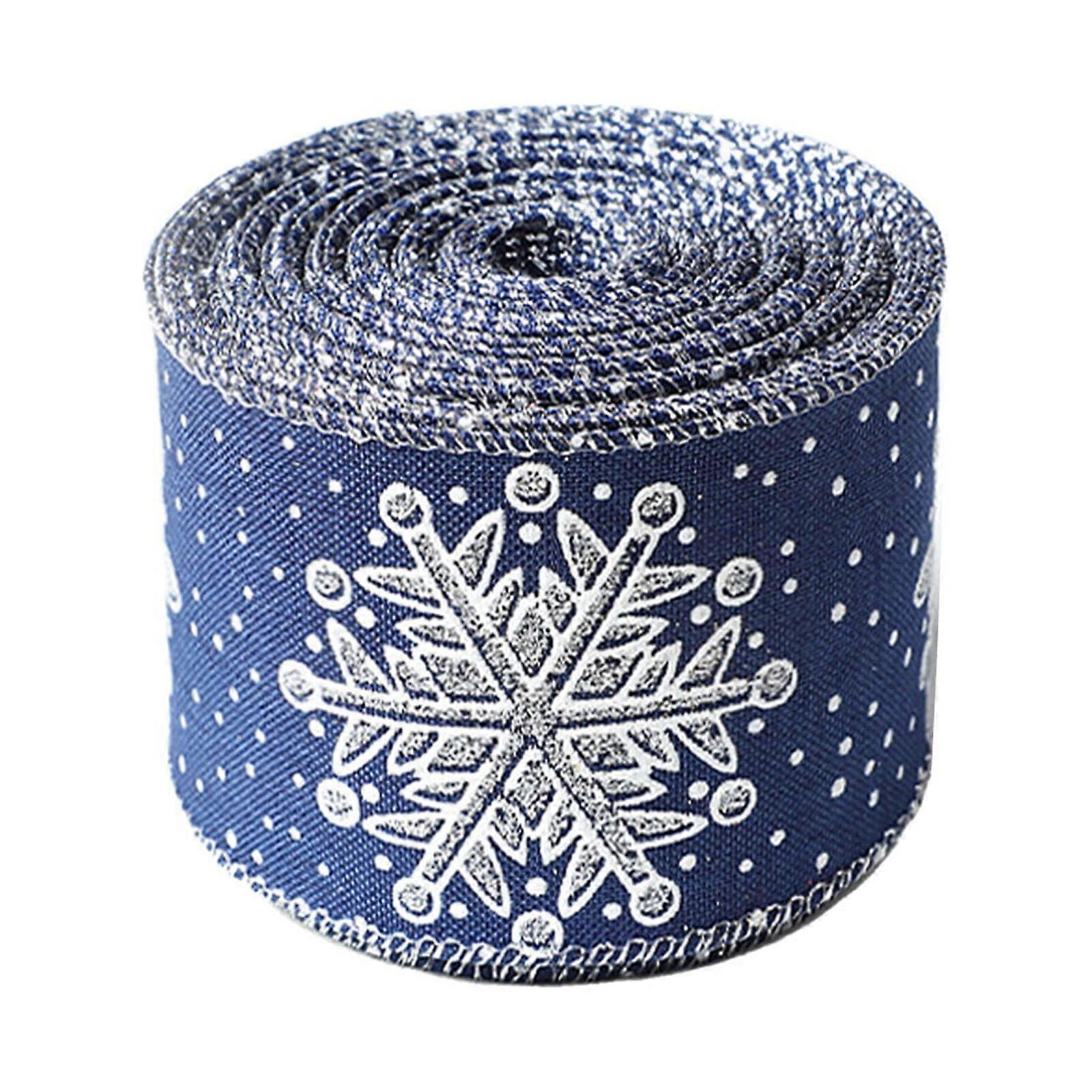 Dusknt Ribbon Decoration Clearance! Christmas Polyester Ribbon with Snowflake Print, Compatible with Tree & Gift Wrapping, 1X