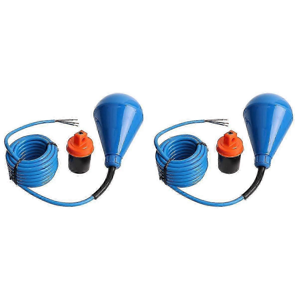 2X Heavy Duty Float Switch for Sewage, Suspended Solids and Viscous Liquids (Line Length 4 Meters)
