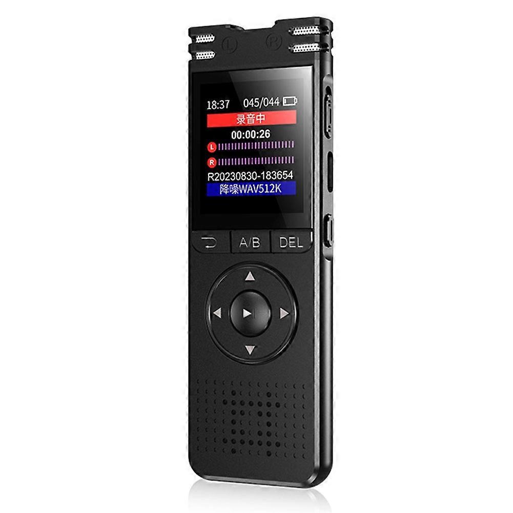 64GB Digital Voice Recorder with Playback Voice Activated Large Screen Sound Audio Recorder for Interview/Meeting/Class