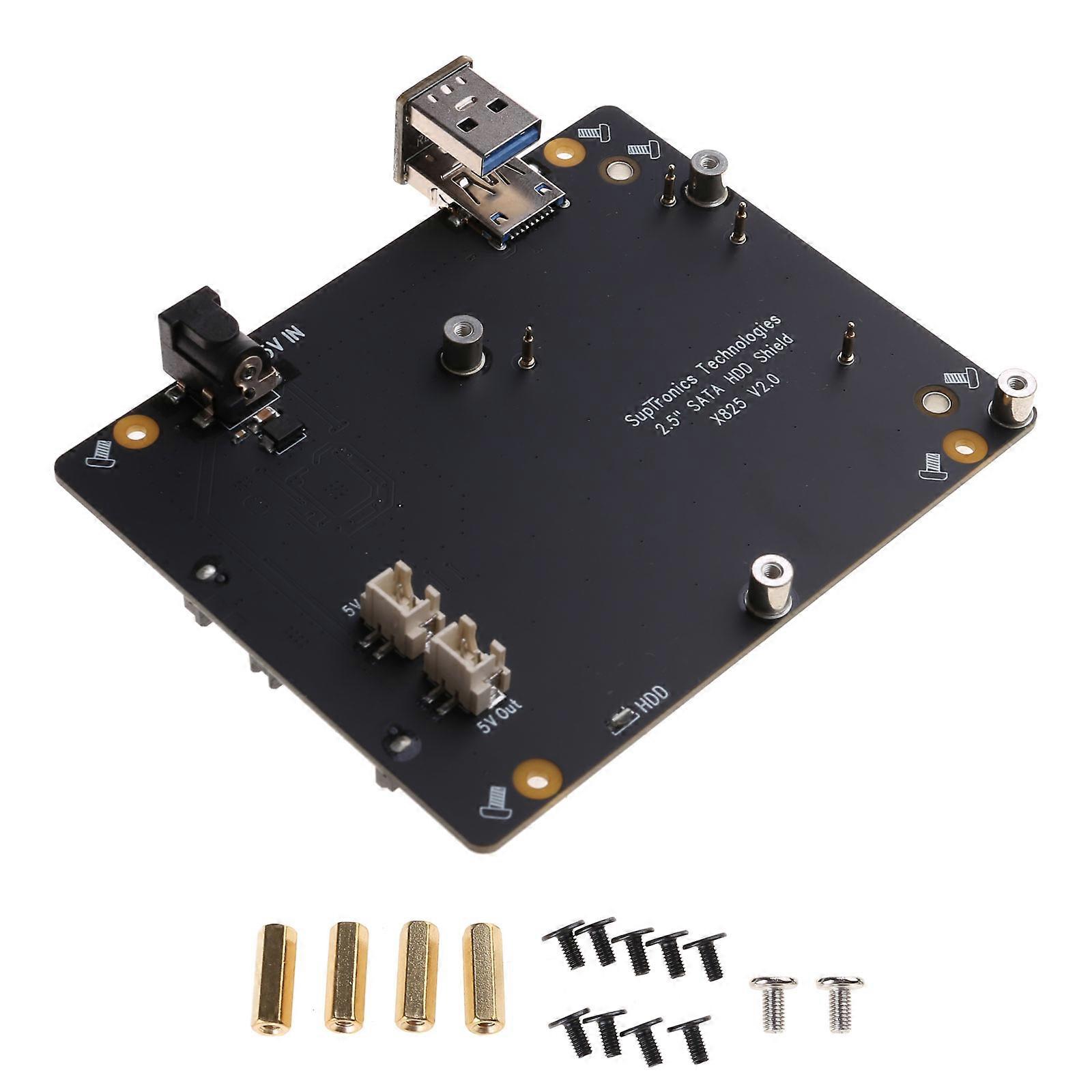 2.5 inch  Sata HDD SSD Shield X825 V2.0 Storage Expansion Board for  4 Model B Multicolor