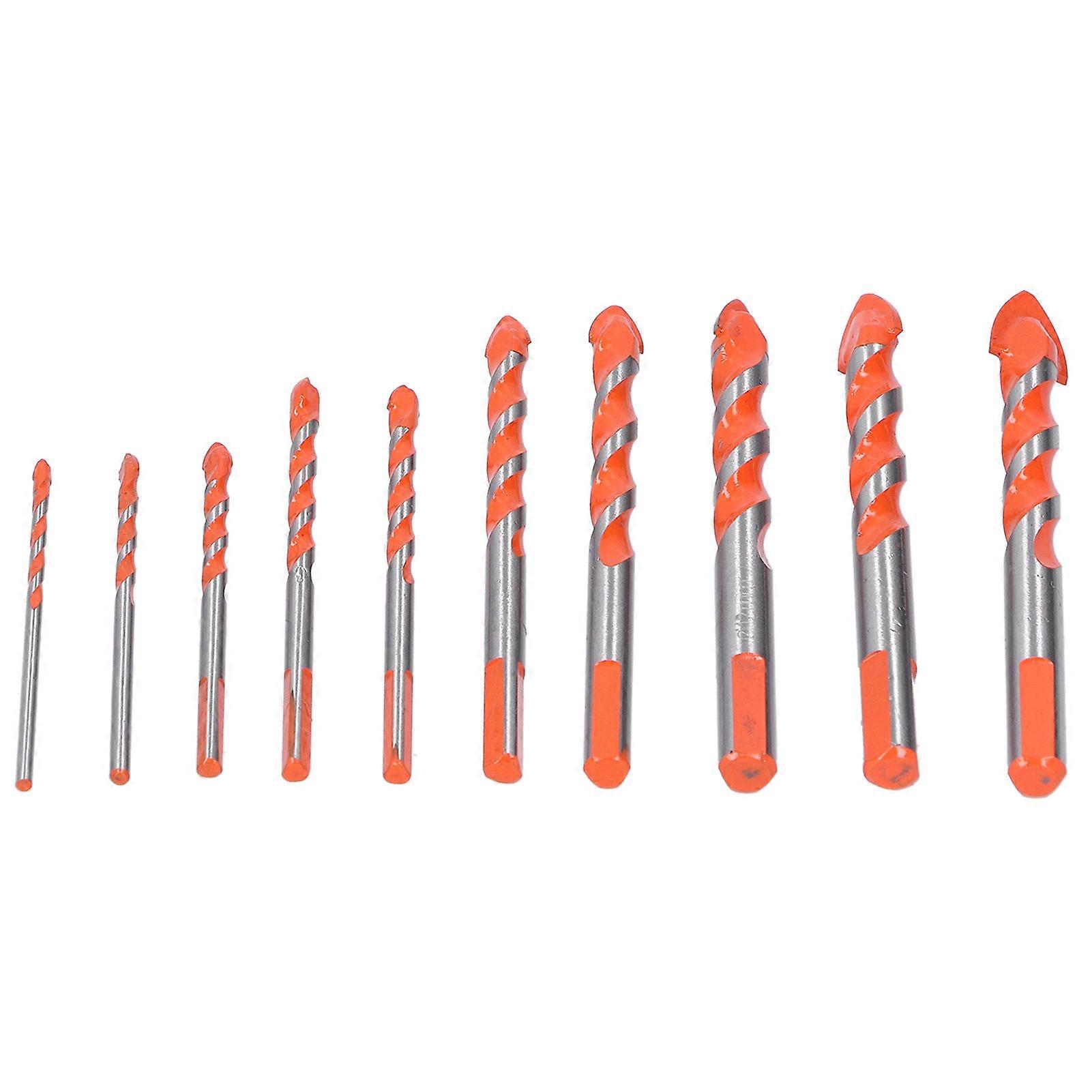 10PCS Multifunctional Drill Bits Set 3/4/5/6/6/8/10/12/14/16mm Triangular Drilling Bit for Wood