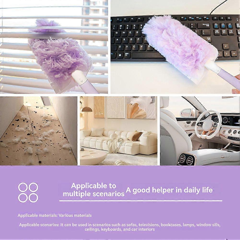White Peach Scent Electrostatic Duster Electrostatic Adsorption Multi-Function Dust Duster Household Cleaning B