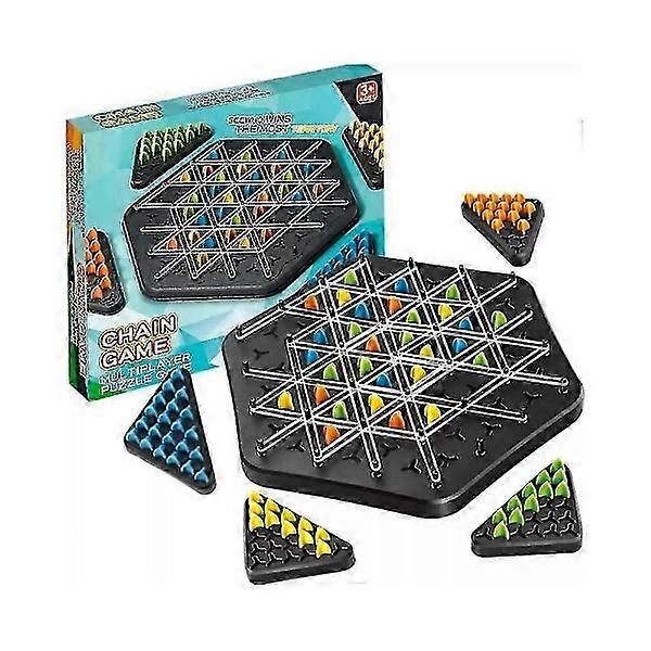 Fun Chain Triangle Game, Interactive Peg Game Triangle Chess Board Game