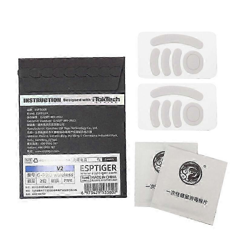 2 Sets Curved Edge Mouse Feet Mouse Glide Skates For - G Pro Wireless Mouse Pads Smooth White