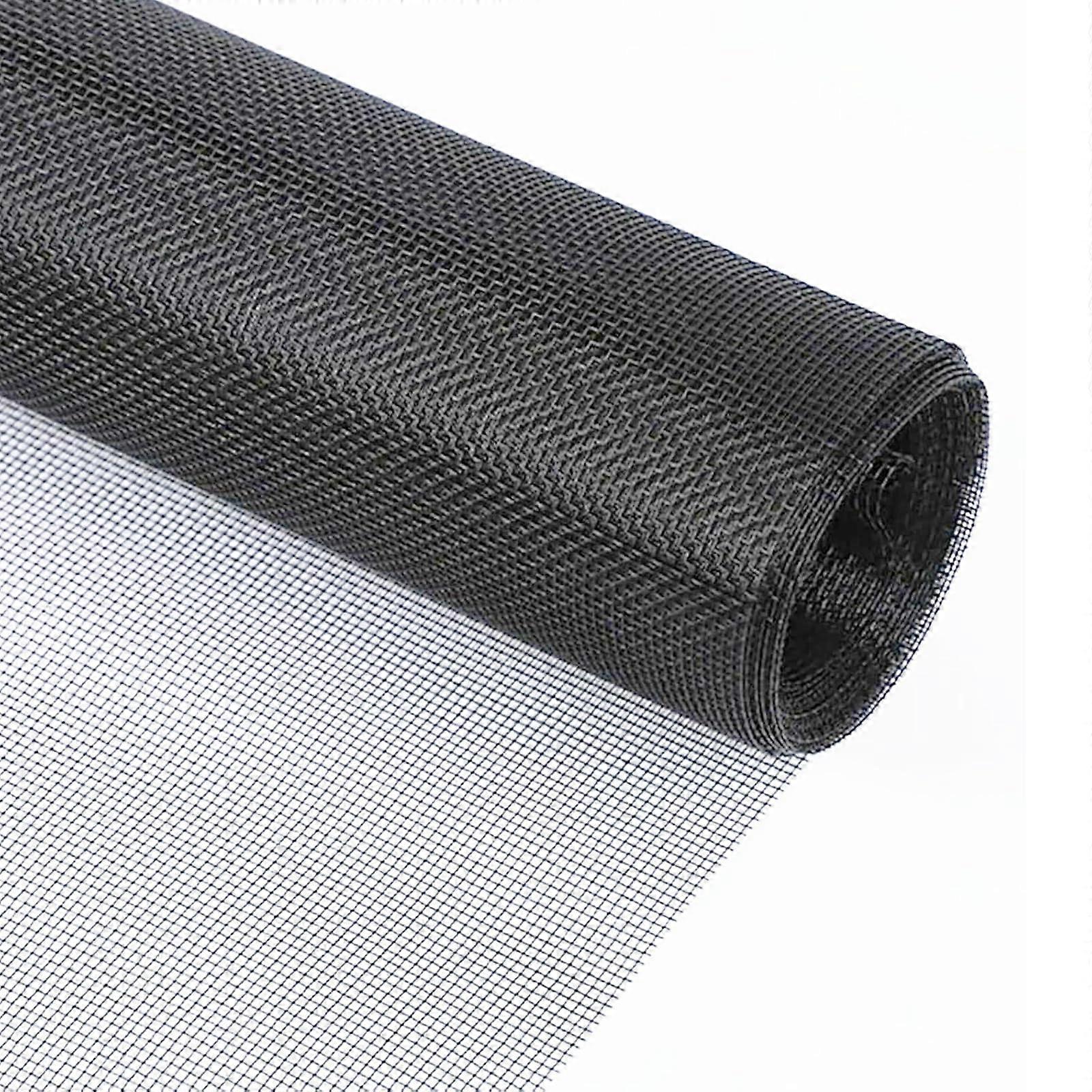Window Screen Mesh Roll Black Fiberglass 36x100ft Durable Replacement for Patio Porch Door and Window