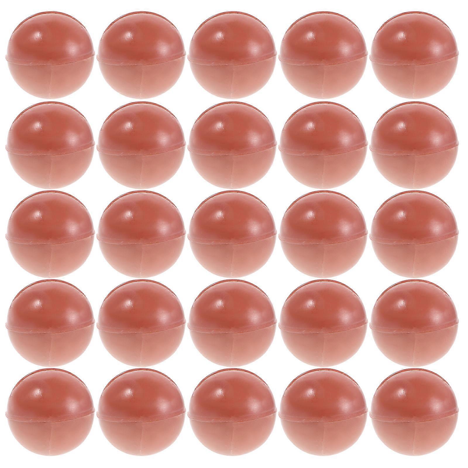 DIY Plastic Balls Inserts Light Brown for Noise Maker 100Pcs Set