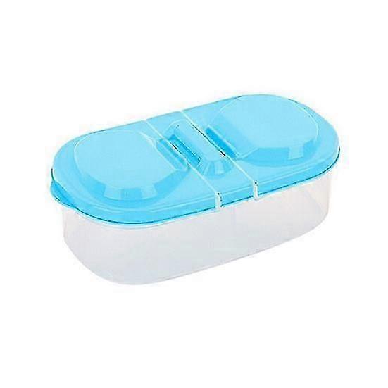 Food Box Smooth Edge Large Capacity Eco-friendly PP Plastic 2-compartment Food Bento Lunch Container