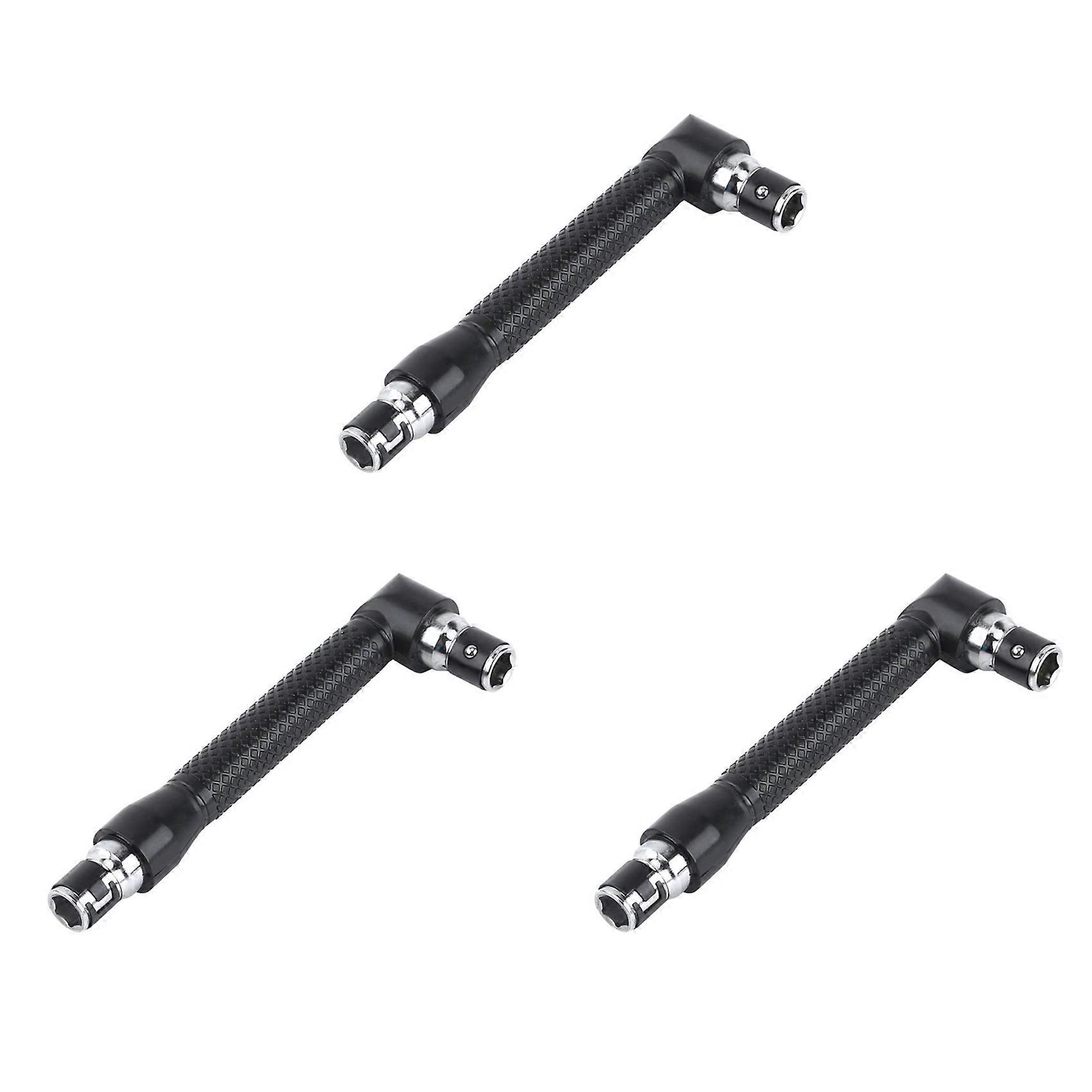 3X L Shape 1/4 Inch Hex Wrench Double Head 90 Degree Right Angle Screwdriver Bits