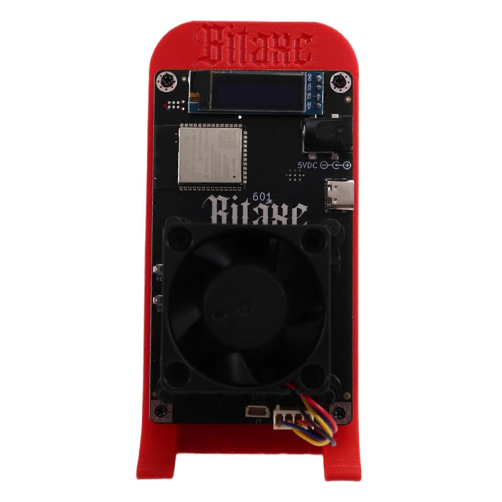 Bitaxe Gamma 601 1.2TH/S 18-22W BTC Solo Miner BM1370 Asic Chip From Antminer S21 Pro Bitcoin Crypto Miner Red EU Plug
