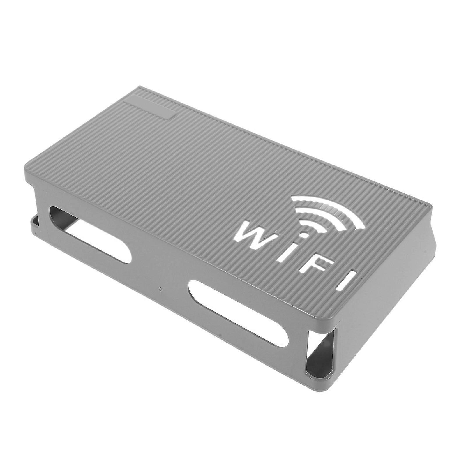 Wall Router Box in Grey Made of PP Material for Storage with Large Capacity and Cable Management 7.8x4.3x3.1 Inches
