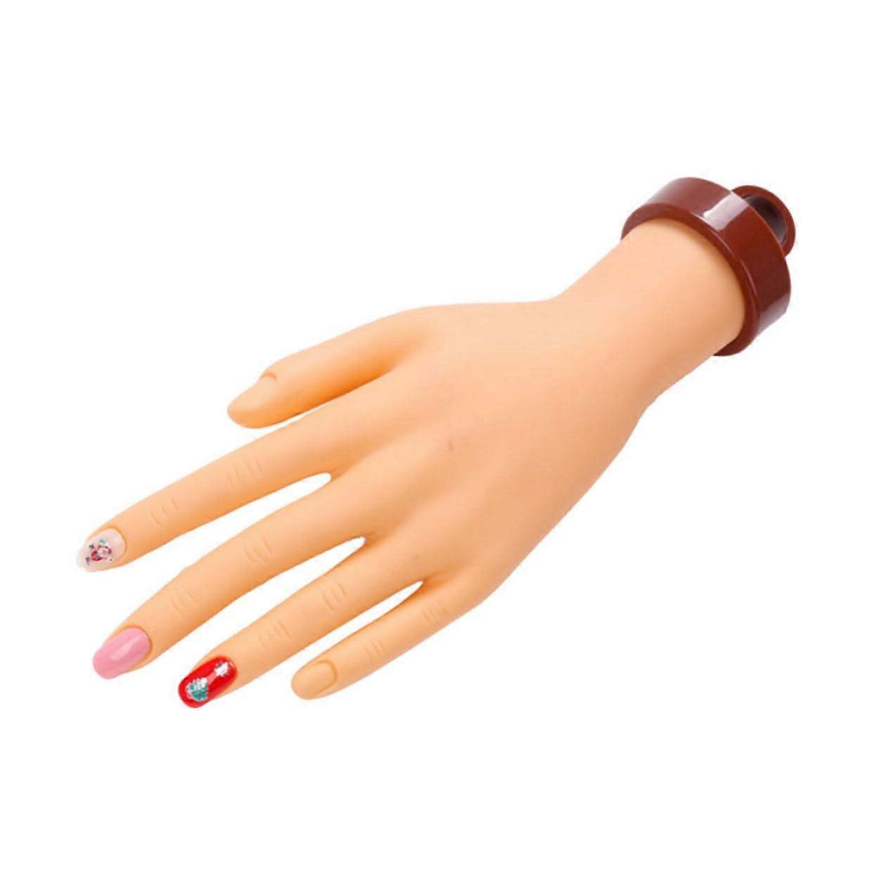 Practice Nail Hand with Realistic Simulation for Manicure Training and Nail Art Practice