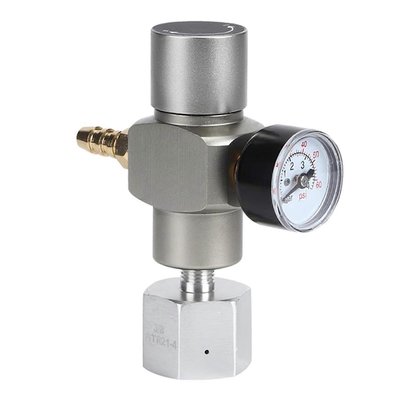 Gas Regulator Mini Barrels Regulator Gas Line Assembly Attachment Compatible for Monitoring Adjusting Carbonation Levels Multicolor
