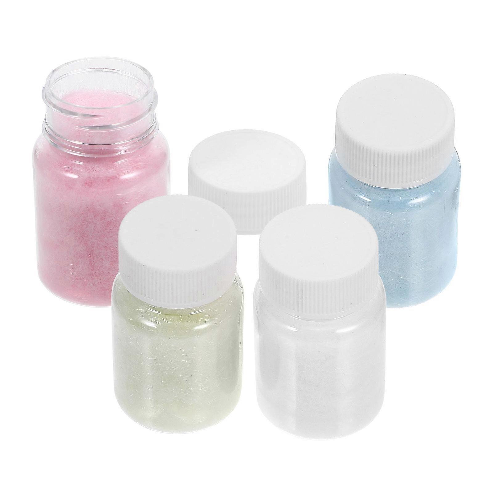 White Flocking Powder 4 Bottles for Crafts with High Adhesion Use