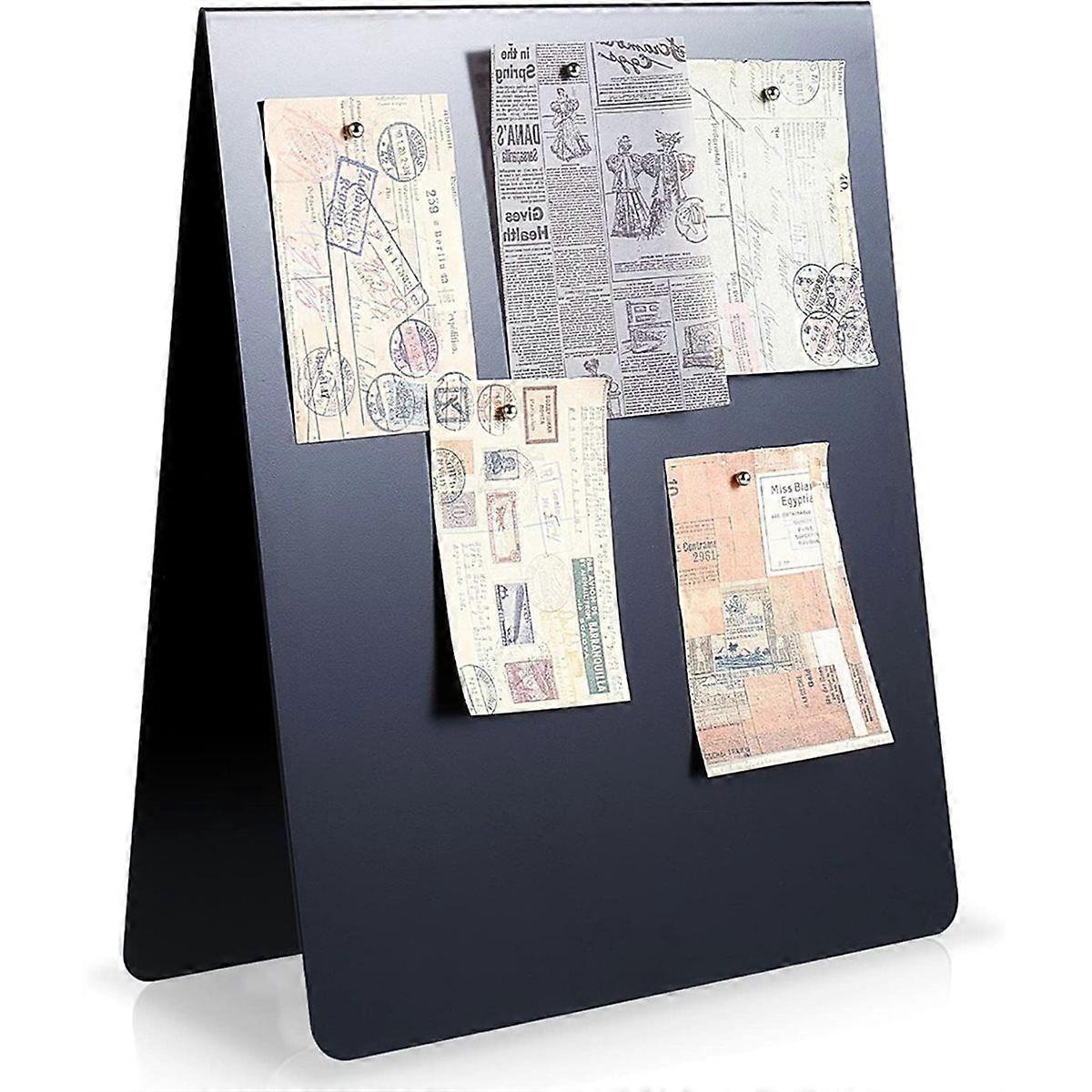 Magnetic Bulletin Board Dry Erase Memo Board Freestanding Metal Easel for Magnet Display for Tableto