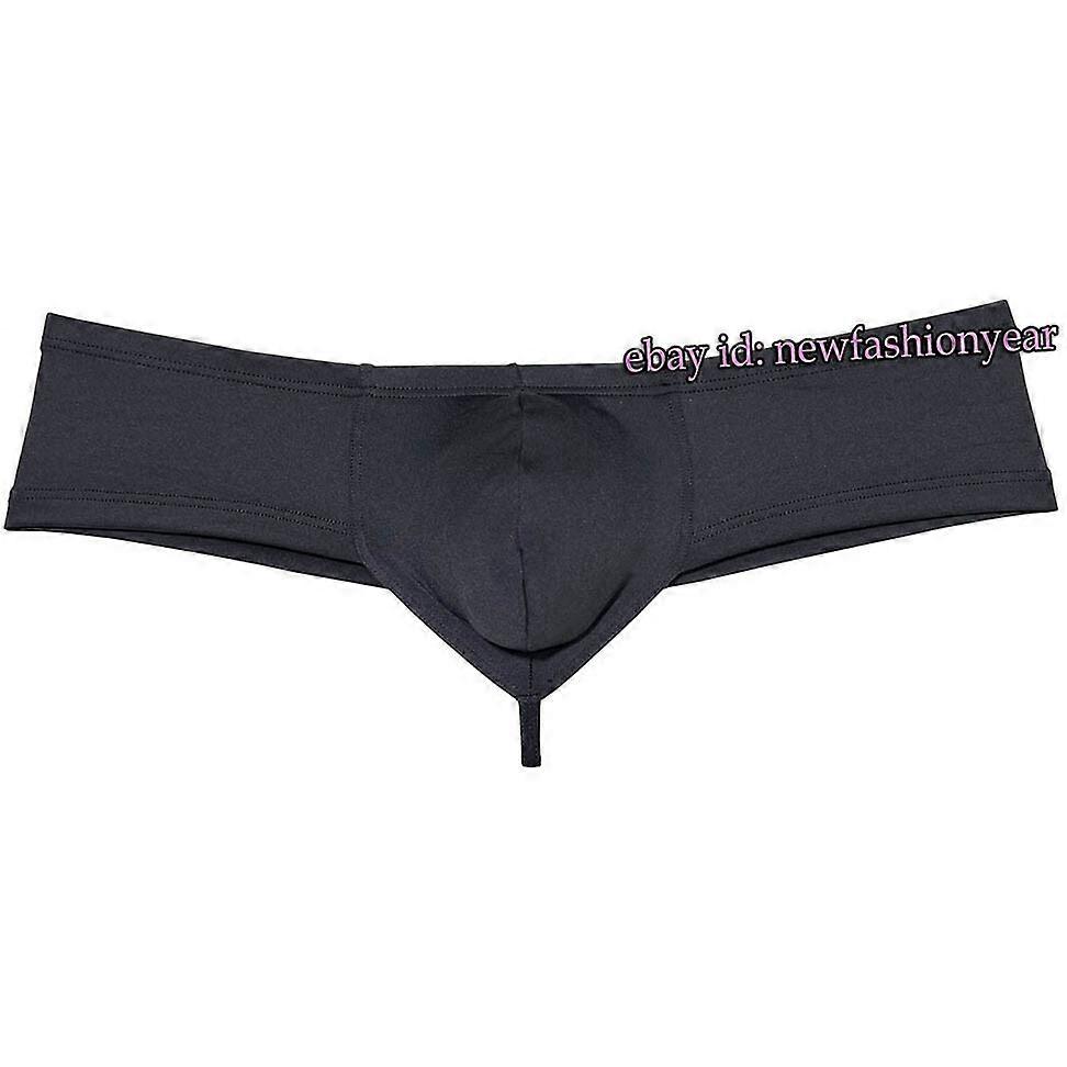 Mini Cheek Boxer Brief Men Bikini String Crotch Pouch High Cut Underwear Hipster